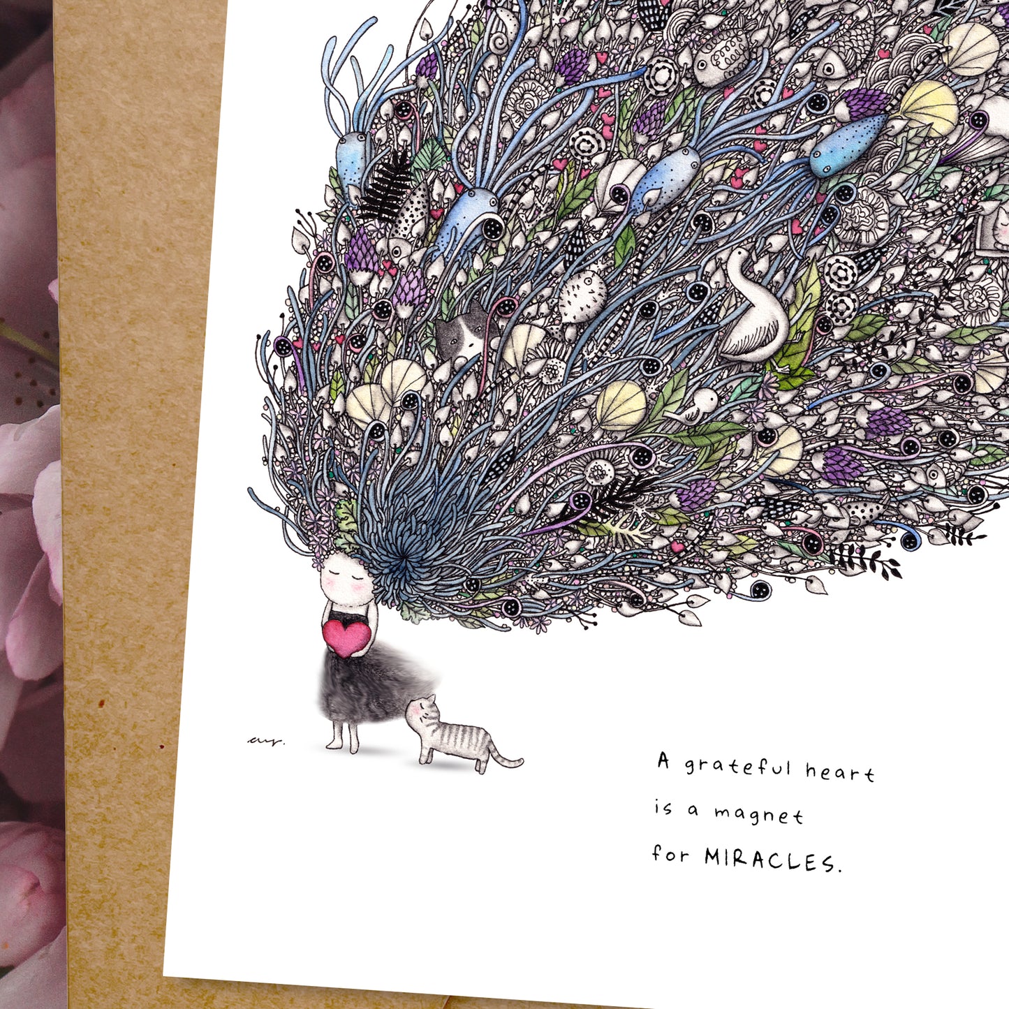 A Grateful Heart - Postcard