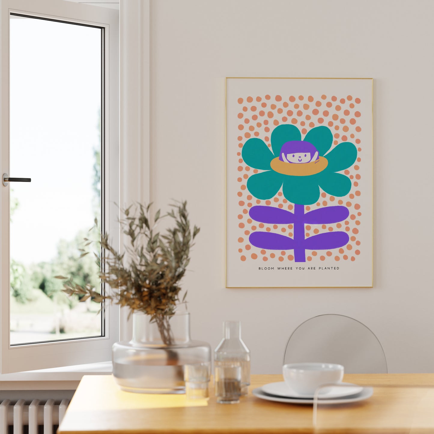 Bloom Where You Are Planted Poster | Inspirational and Vibrant Art