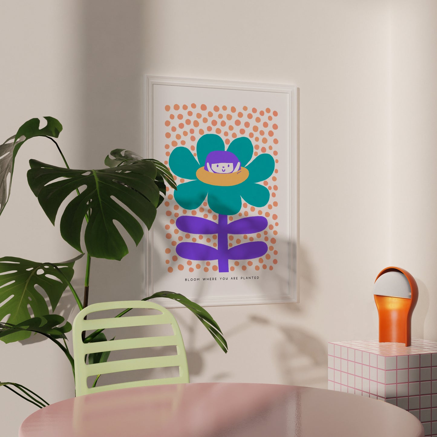 Bloom Where You Are Planted Poster | Inspirational and Vibrant Art