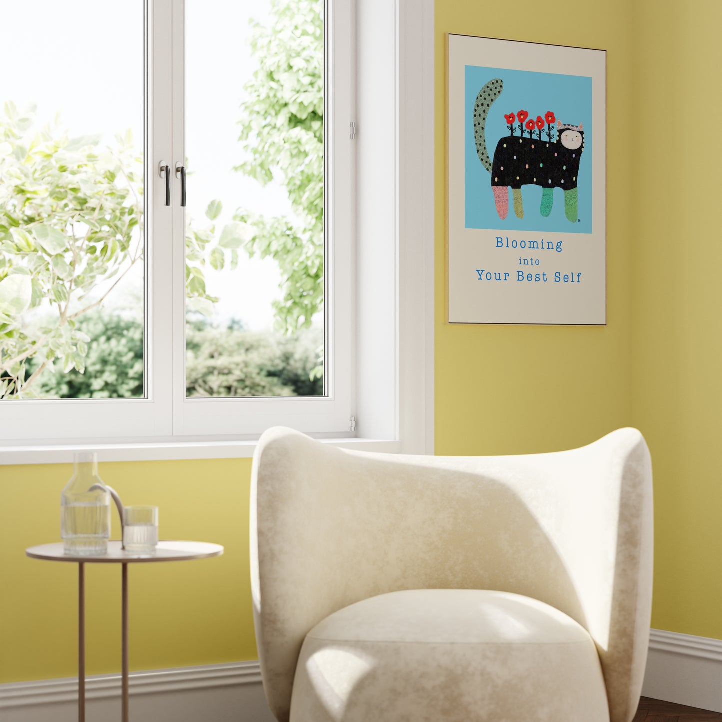 Blooming into Your Best Self - Portrait Poster