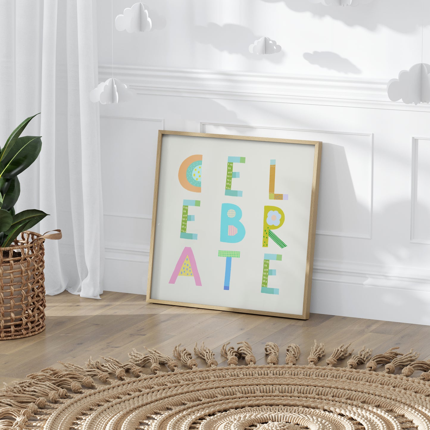 Celebrate Poster (Cream White) – Pick Pop Prints