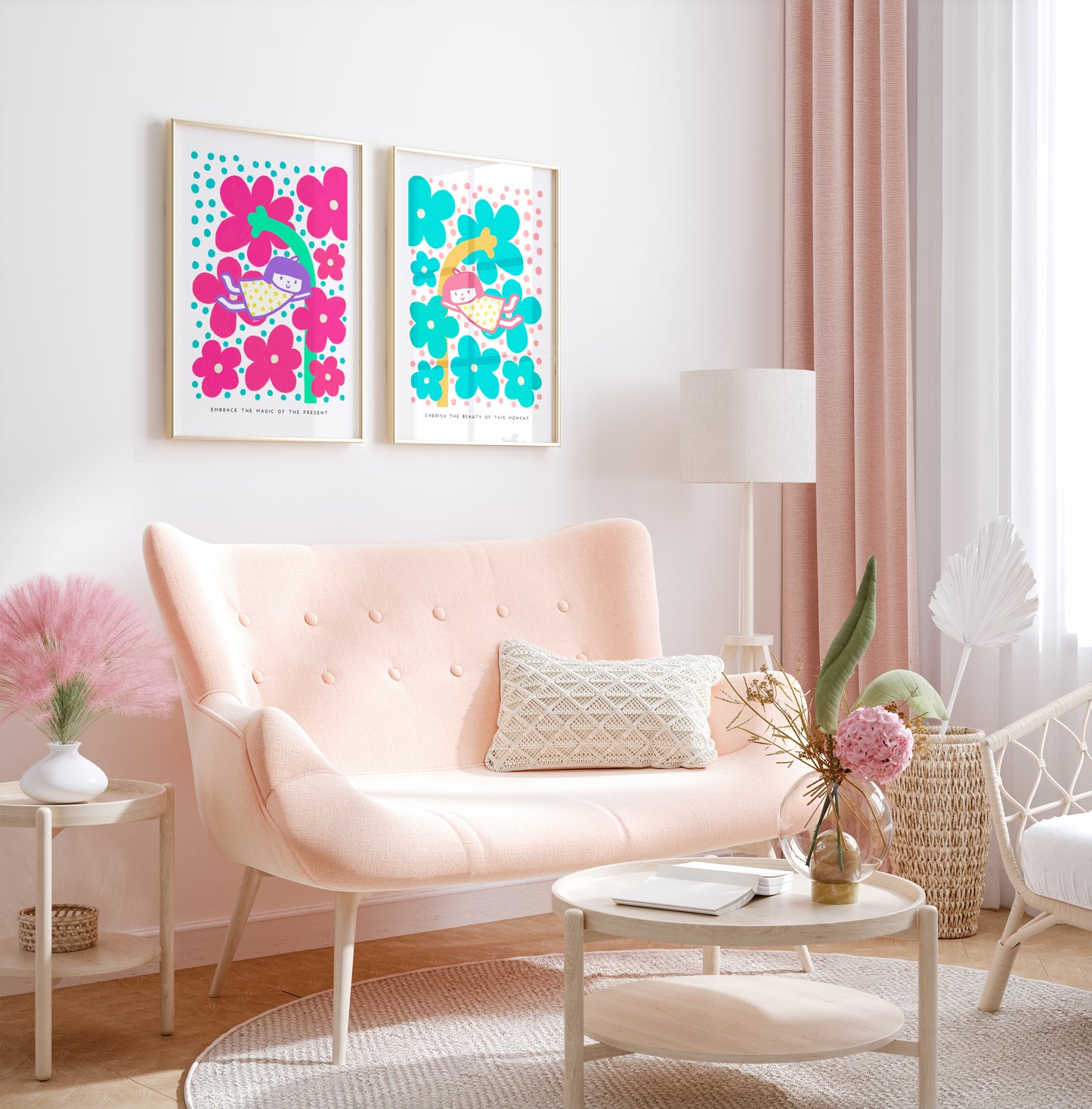 Cherish the Beauty of This Moment Poster | Inspirational and Whimsical Art