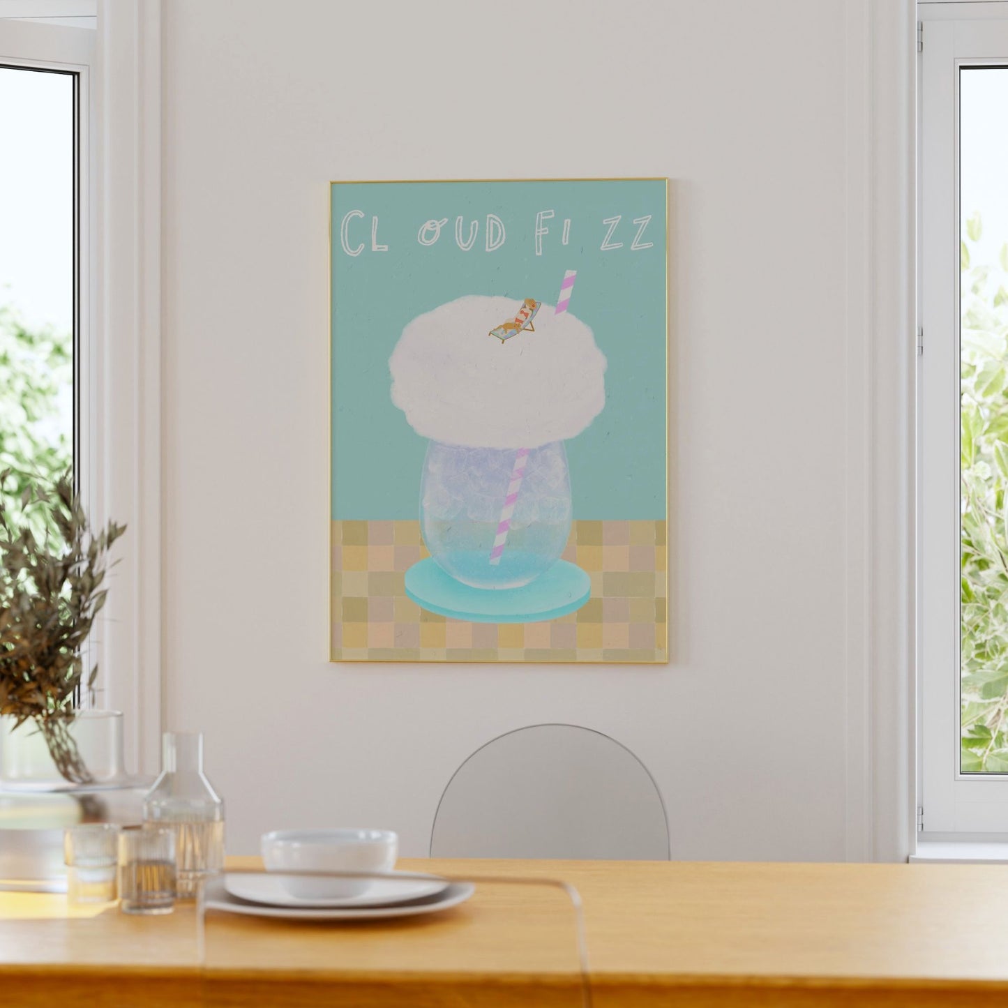 Cloud Fizz Poster Minimal Style Mockup Image 02