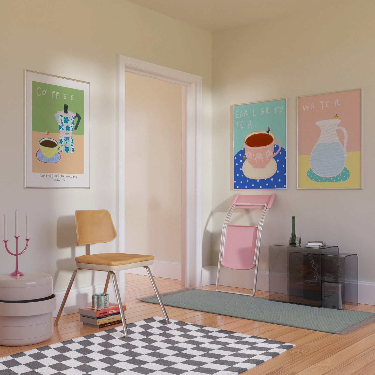 Thankful Table - Coffee Borderless Poster