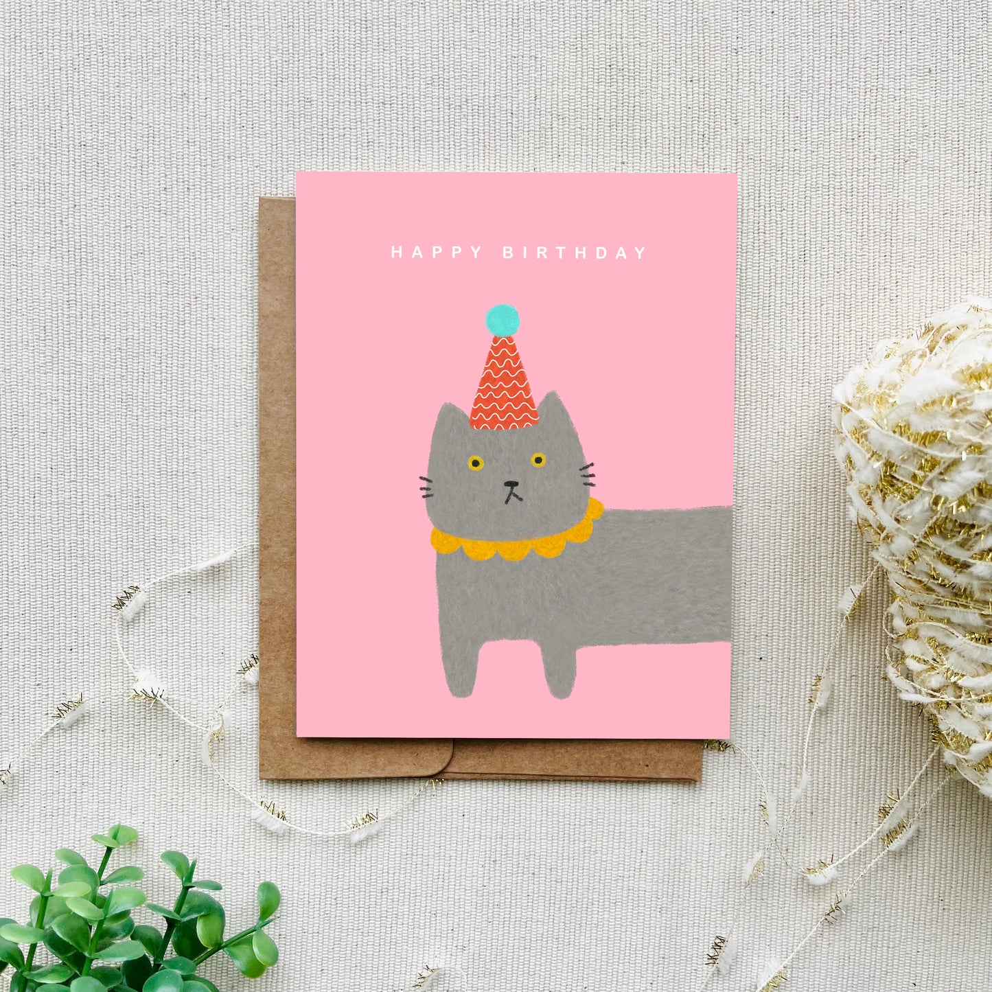 Party Animal Birthday Card - British Shorthair Cat