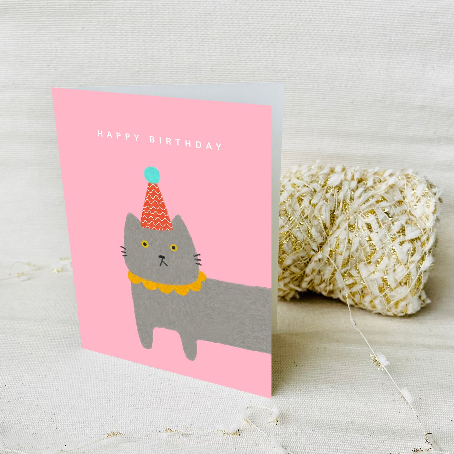 Party Animal Birthday Card - British Shorthair Cat