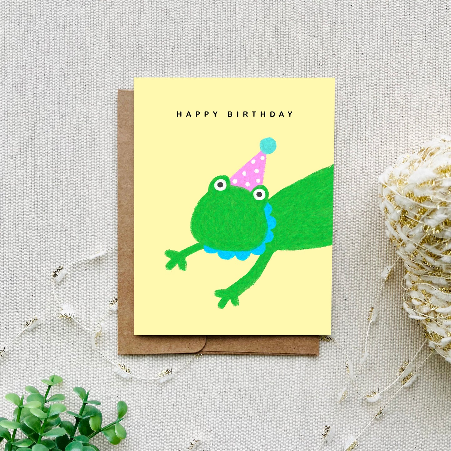 Party Animal Birthday Card - Frog