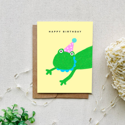 Party Animal Birthday Card - Frog