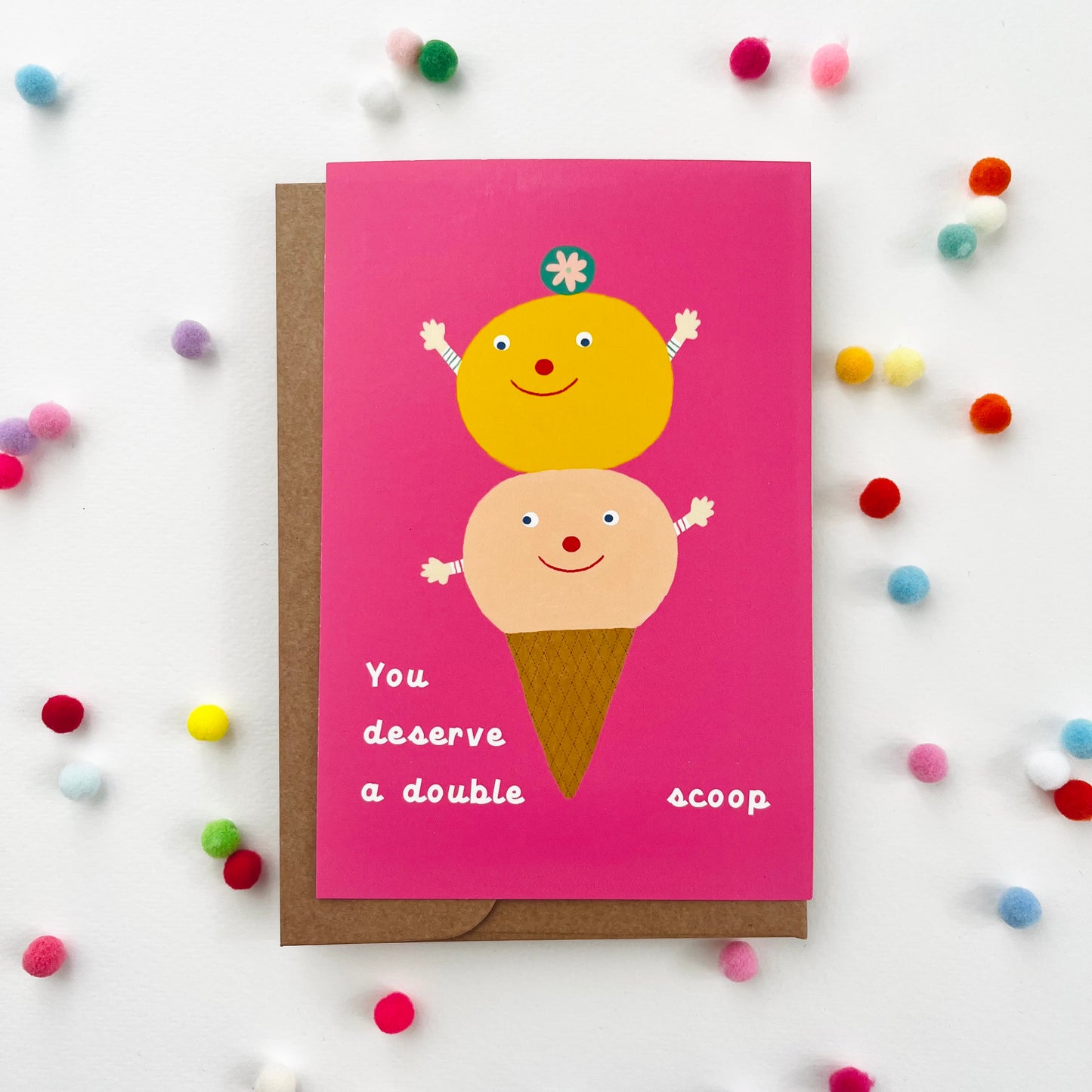 You Deserve a Double Scoop – haPPy scOOp Postcard
