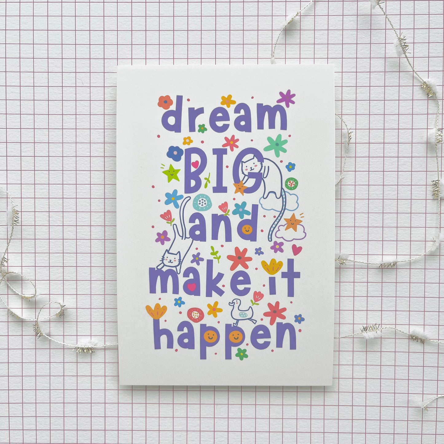 Dream Big (Purple) - Postcard