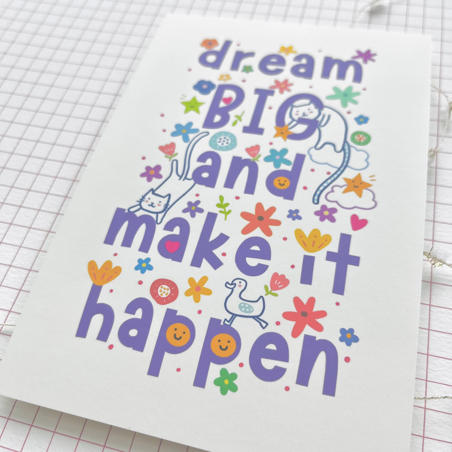 Dream Big (Purple) - Postcard