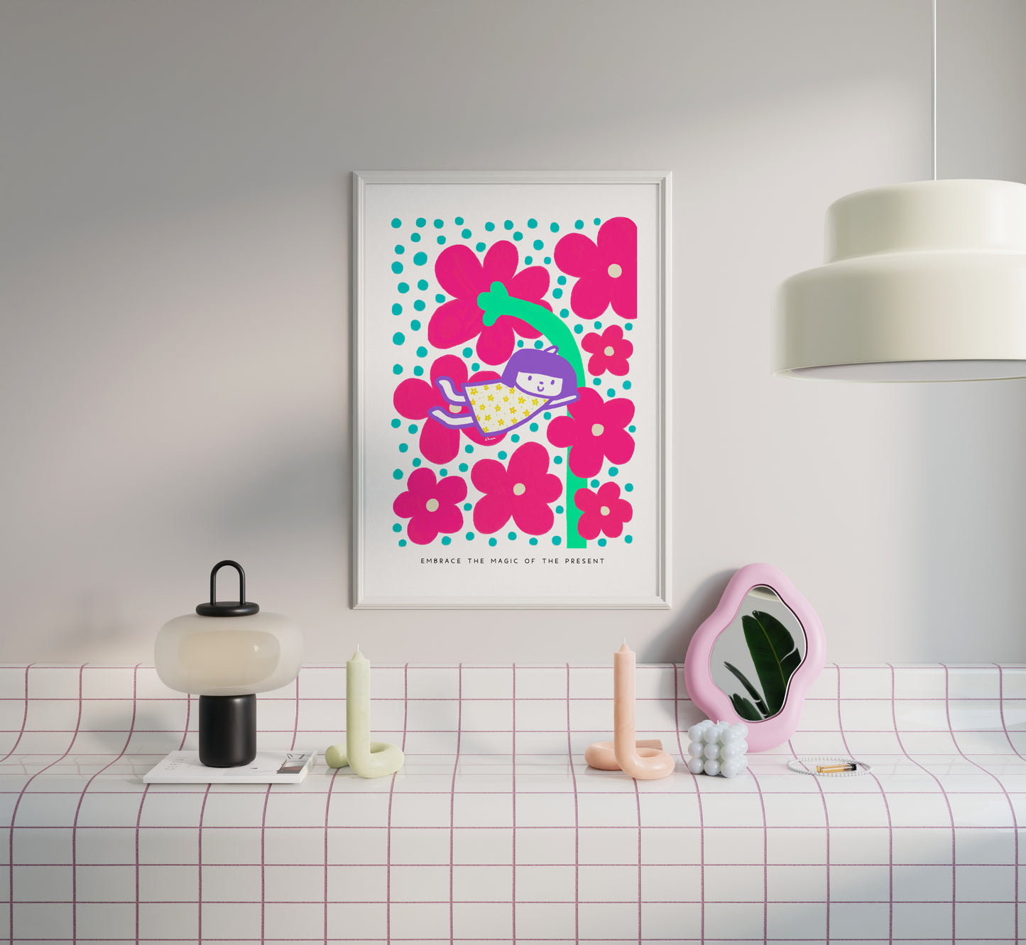 Embrace the Magic of the Present Poster | Inspirational and Whimsical Art