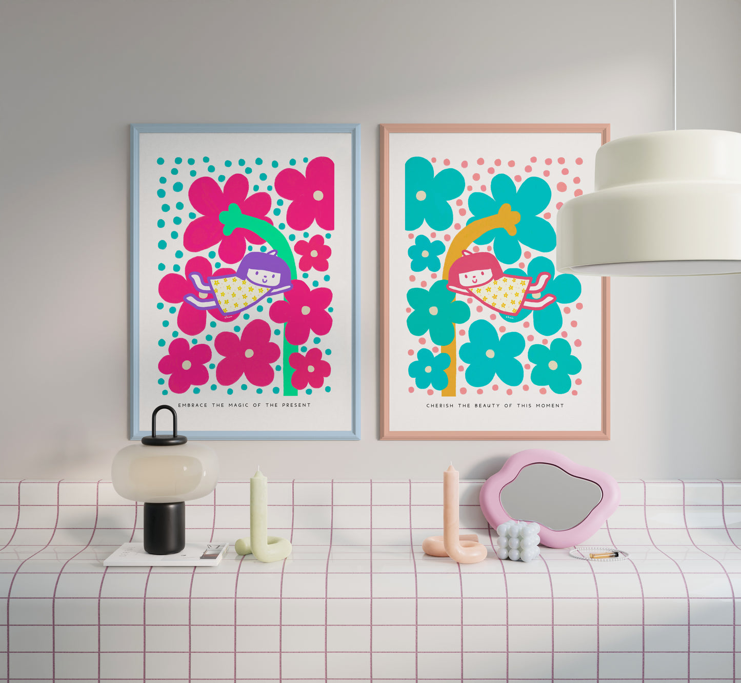 Embrace the Magic of the Present Poster | Inspirational and Whimsical Art