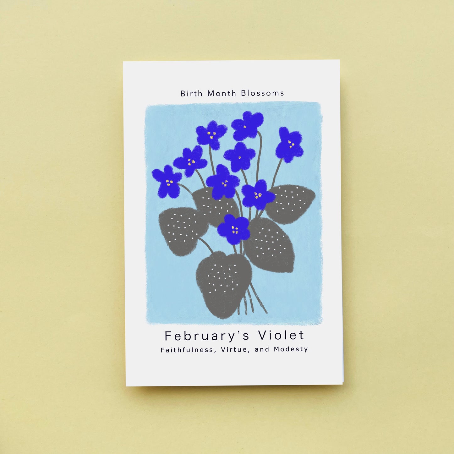 February's Violet - Postcard