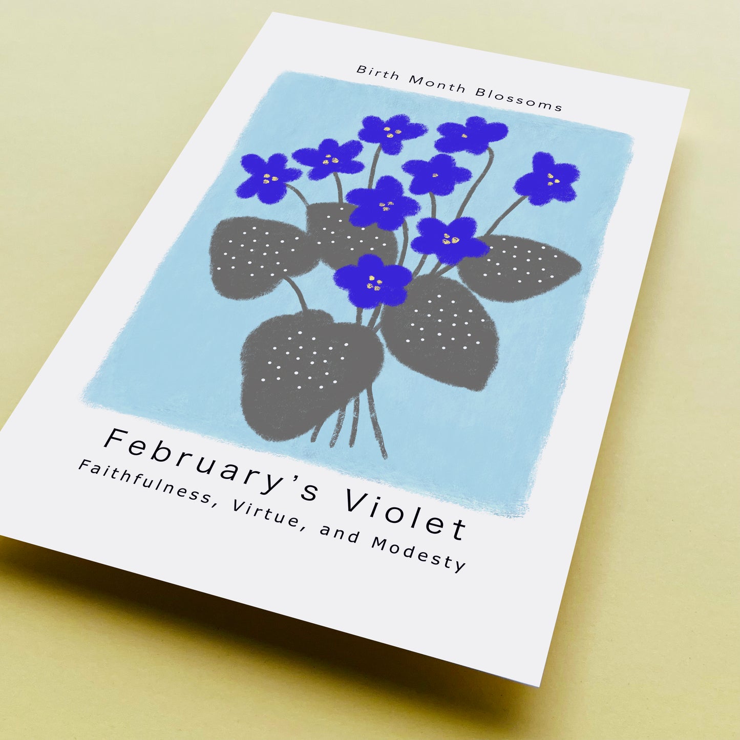February's Violet - Postcard