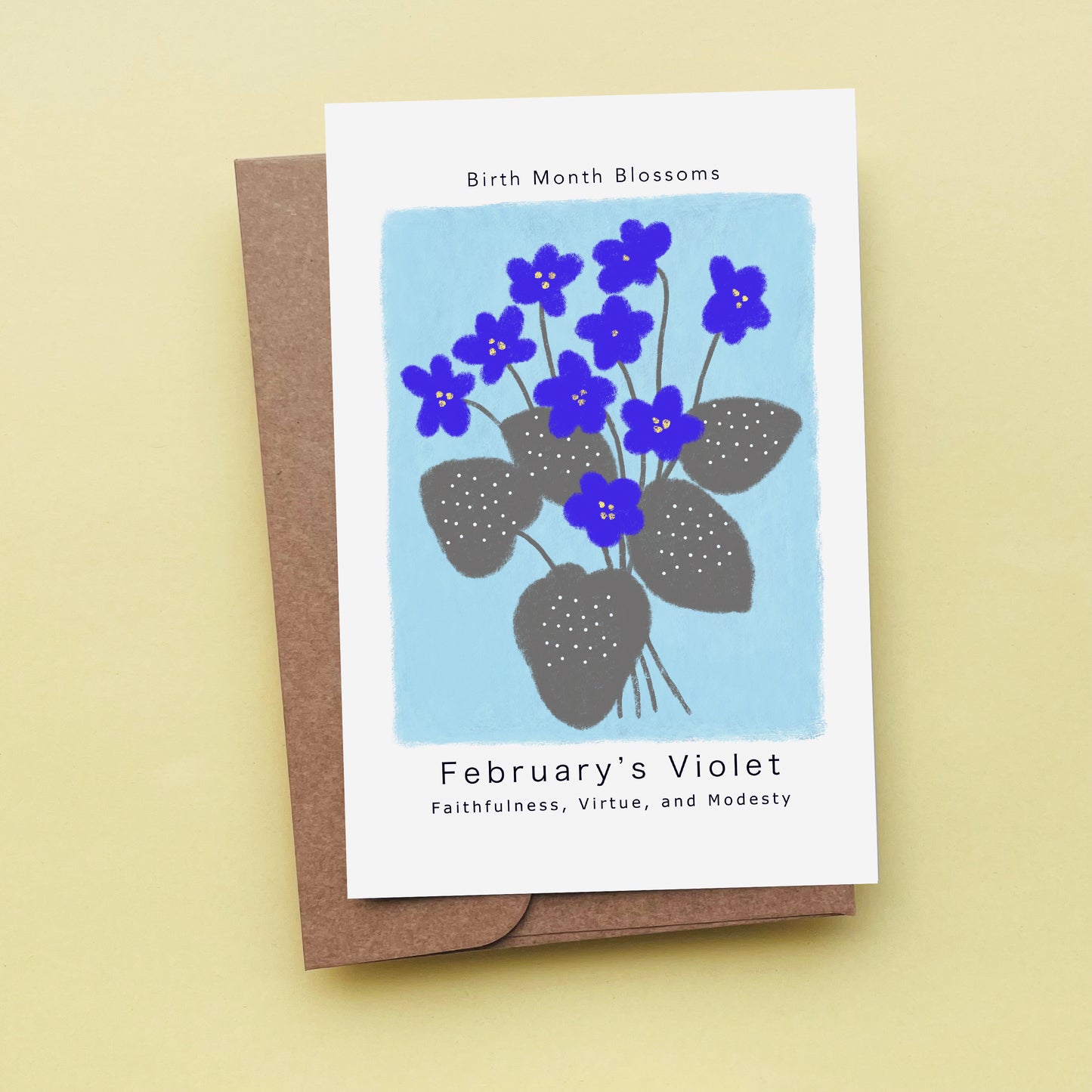 February's Violet - Postcard