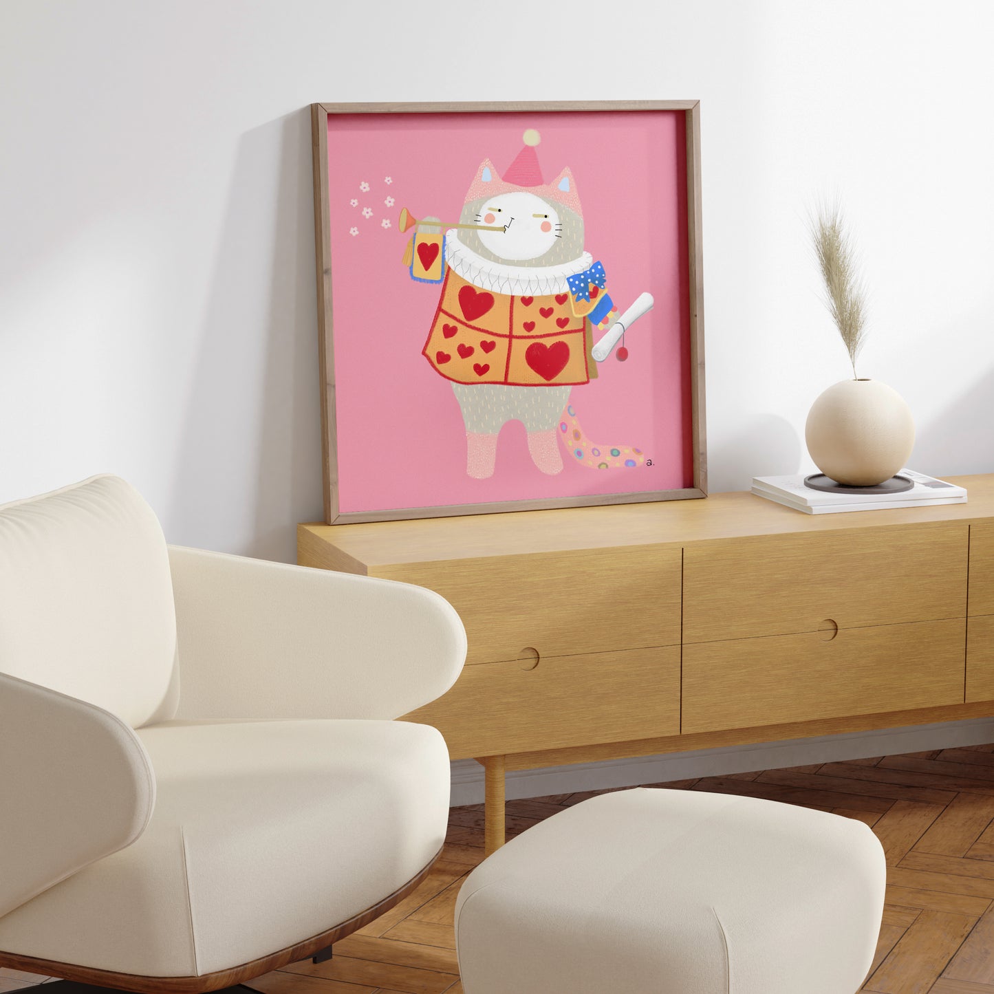 Feline in Wonderland - Square Poster