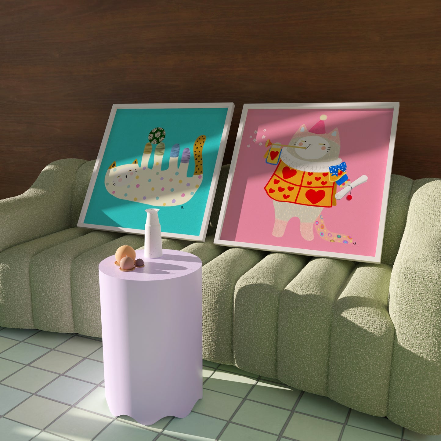Feline in Wonderland - Square Poster
