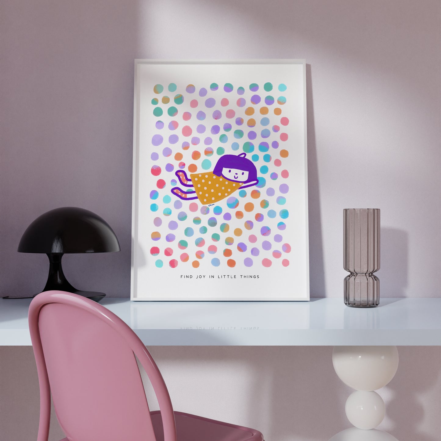 Find Joy in Little Things Poster | Inspirational and Cheerful Art