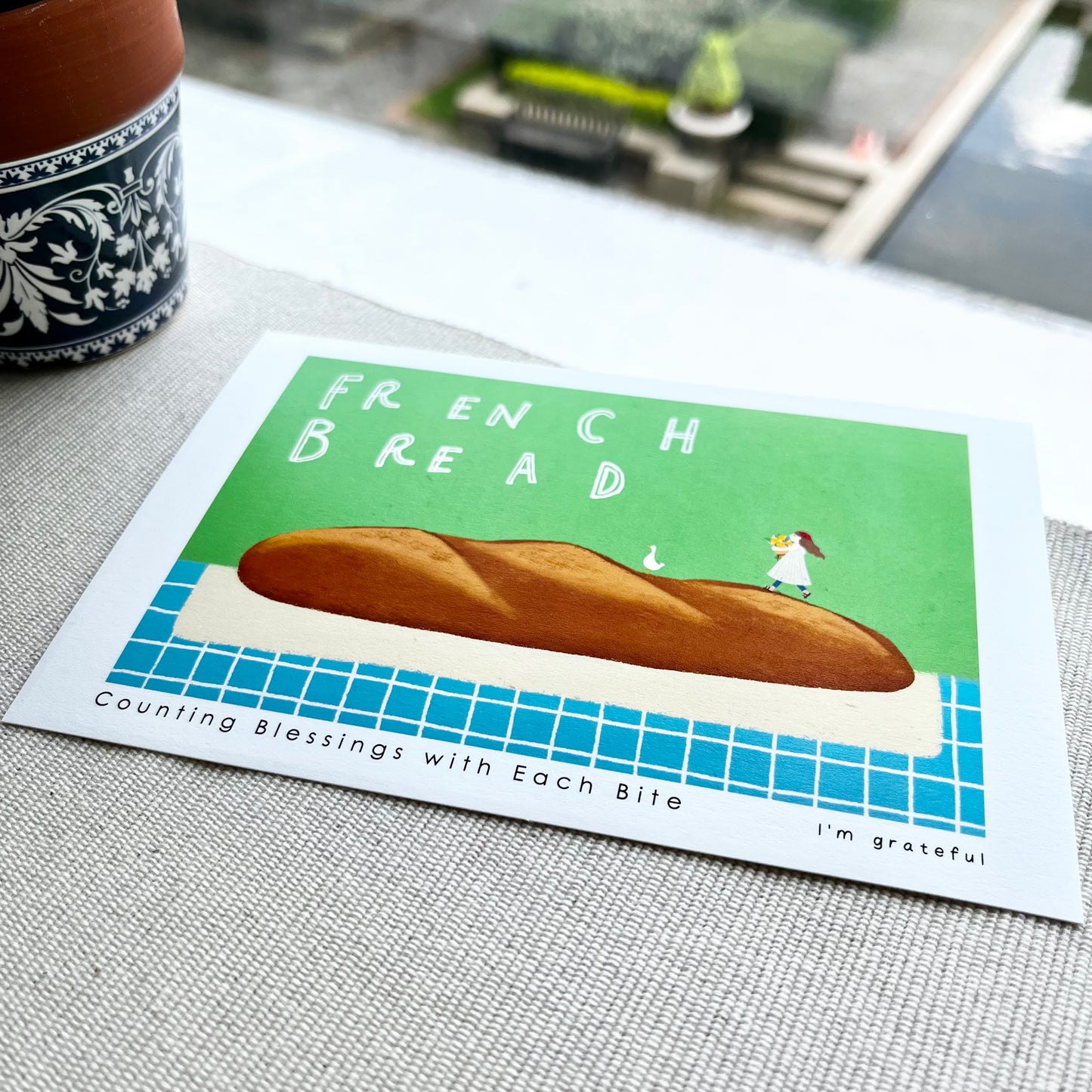 Thankful Table - French Bread Postcard