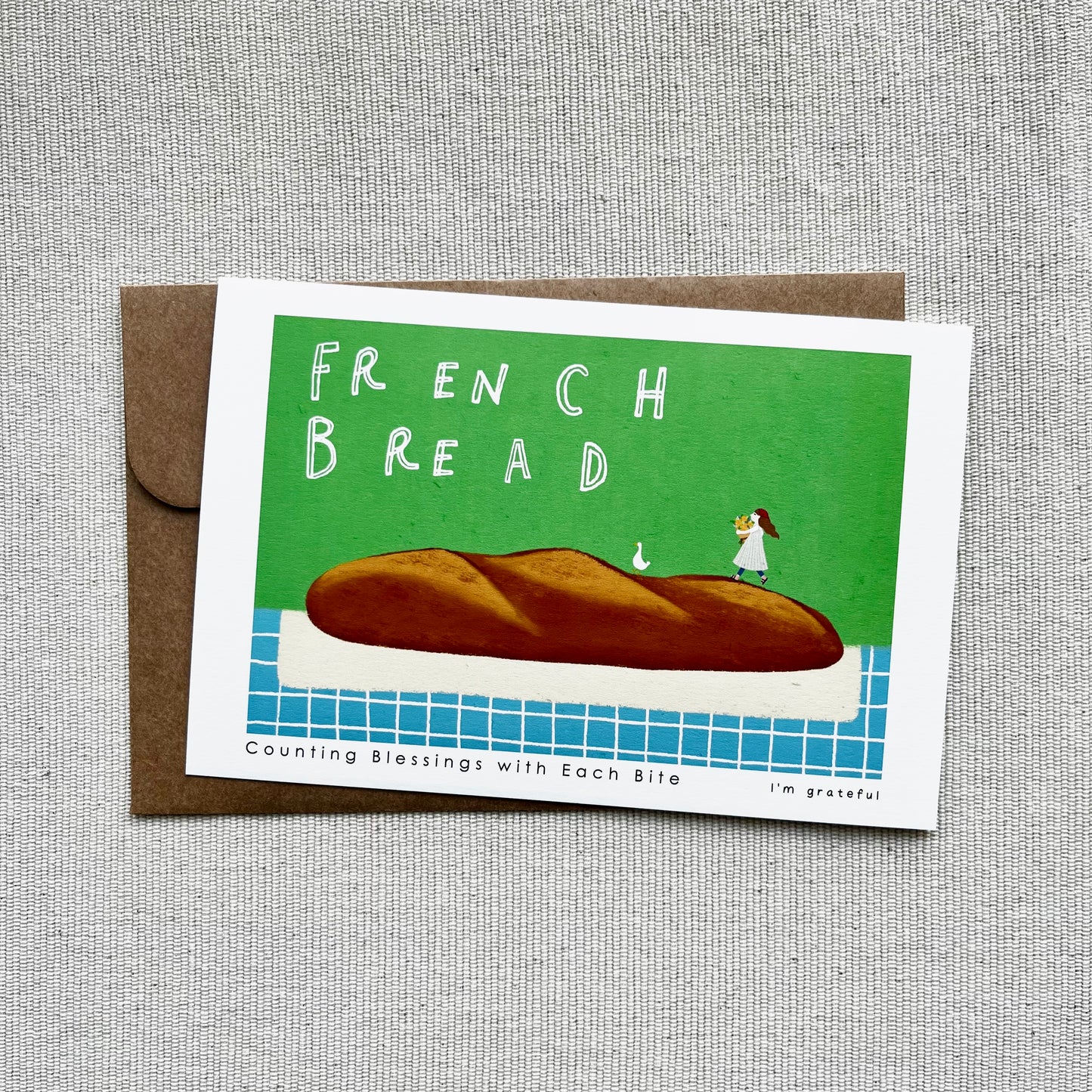 Thankful Table - French Bread Postcard