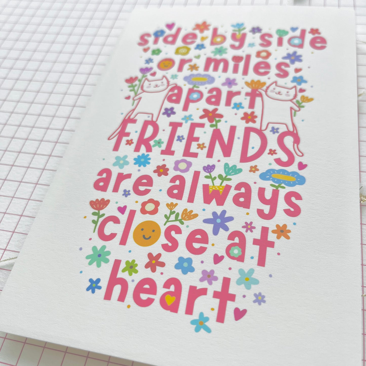 Friendship (Pink) - Postcard
