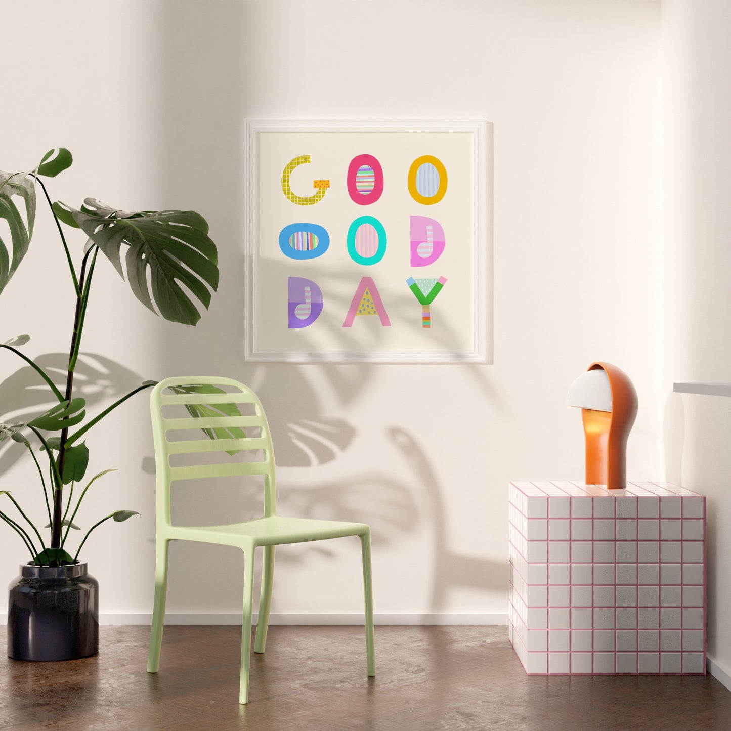 Good Day Poster (Cream White) – Pick Pop Prints