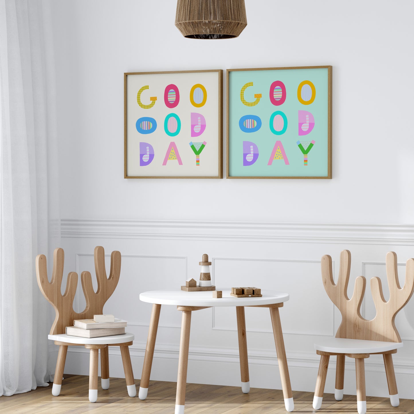 Good Day Poster (Pale Blue) – Pick Pop Prints