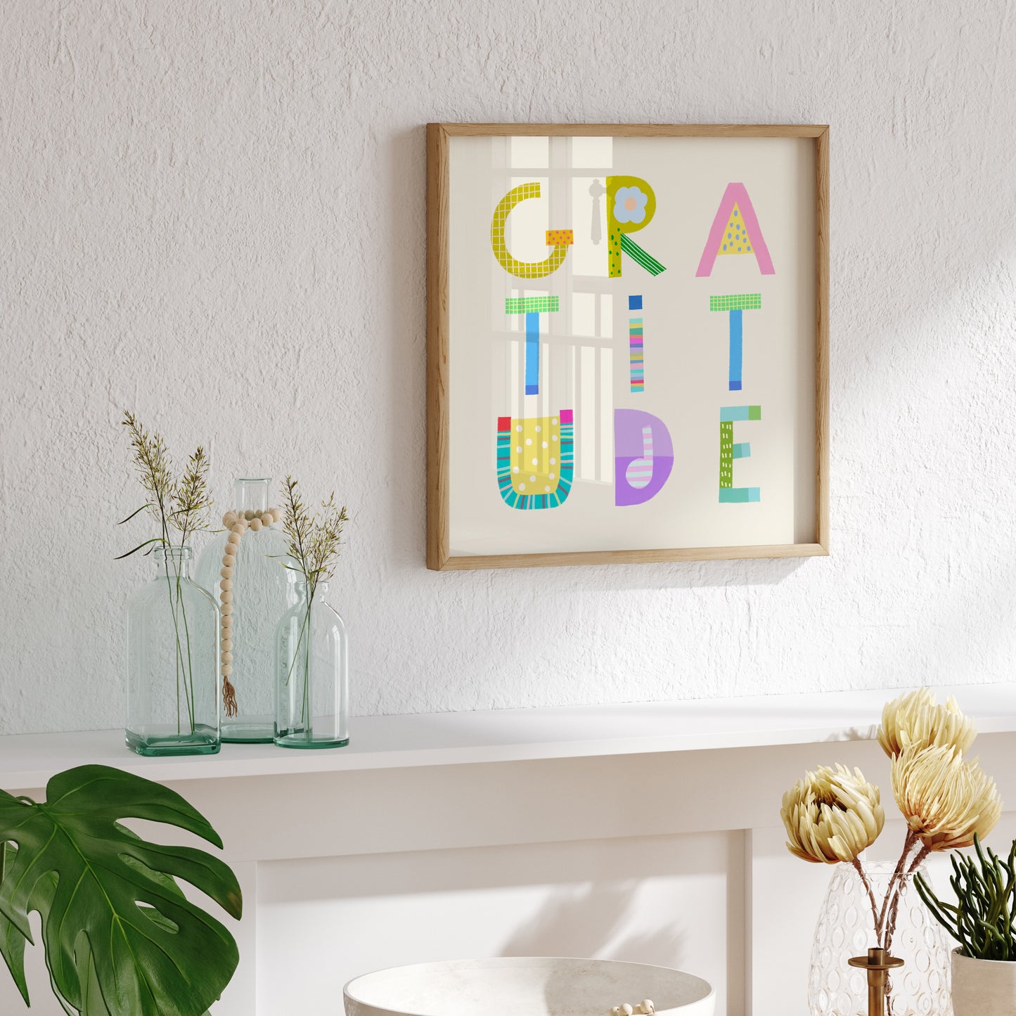 Gratitude Poster (Cream White) – Pick Pop Prints