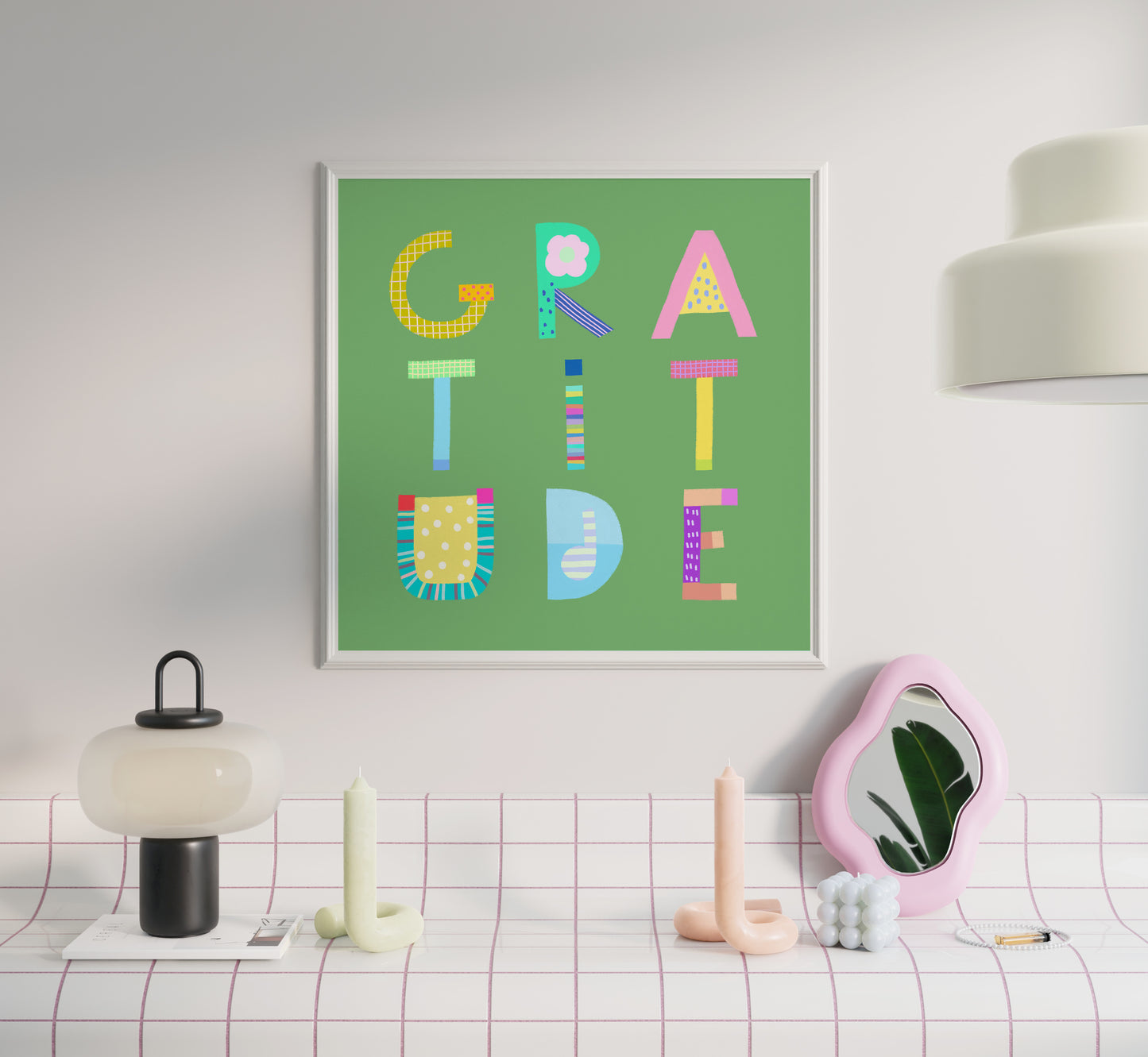 Gratitude Poster (Pastel Green) – Pick Pop Prints