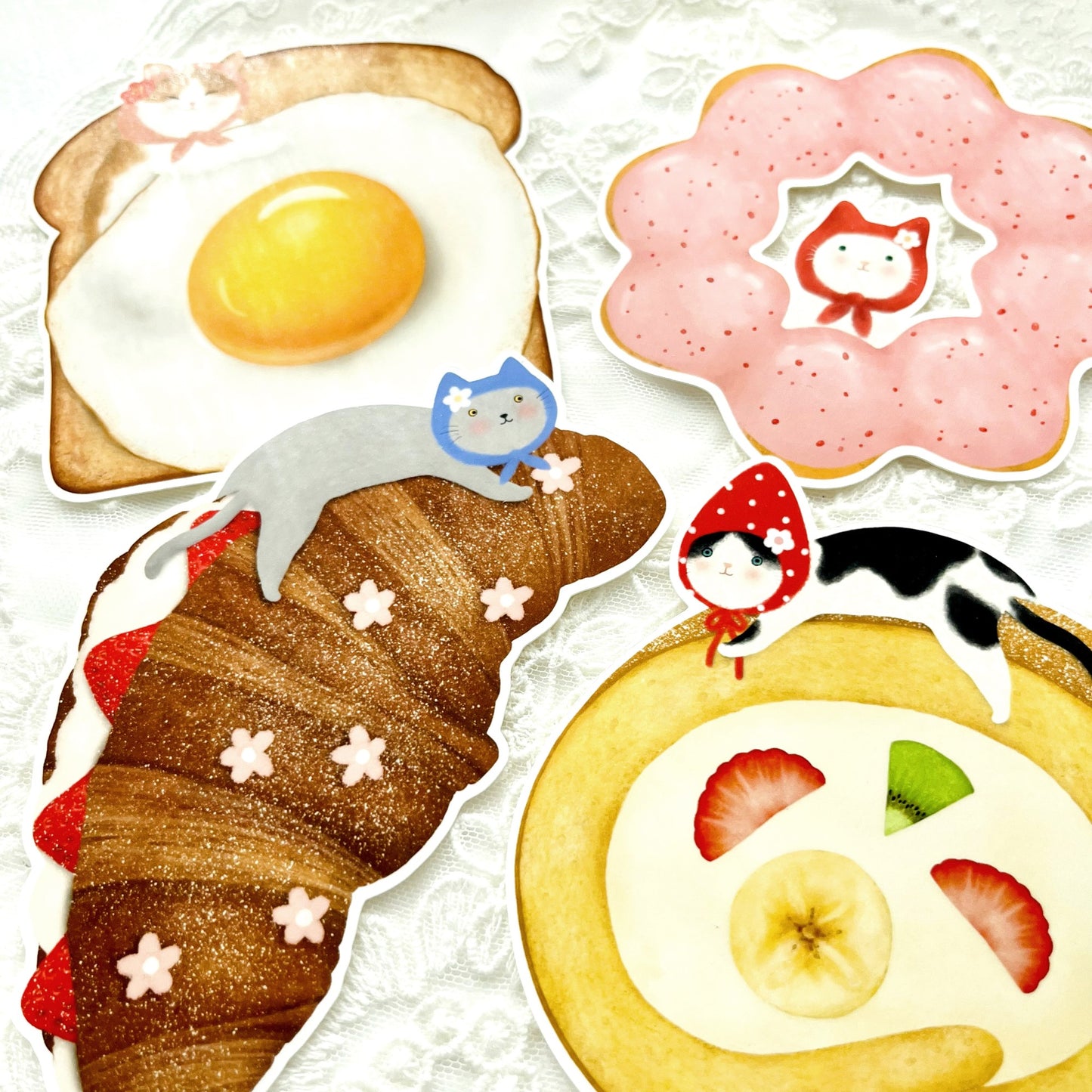 Cream Roll Cat Message Card – Ba-ba-bakery Cats