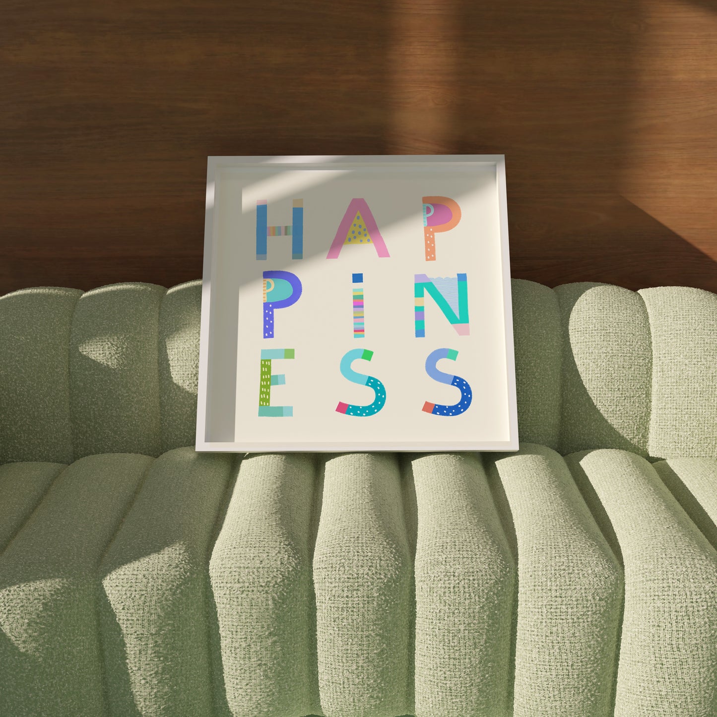 Happiness Poster (Cream White) – Pick Pop Prints