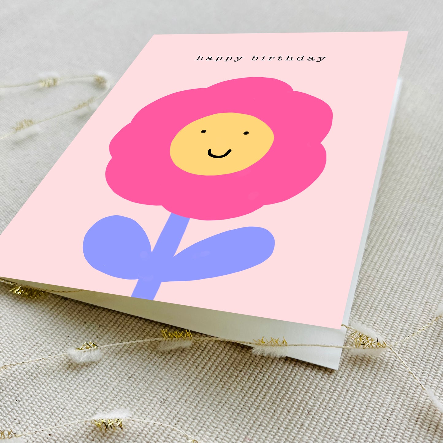 Happy Flower Birthday Card