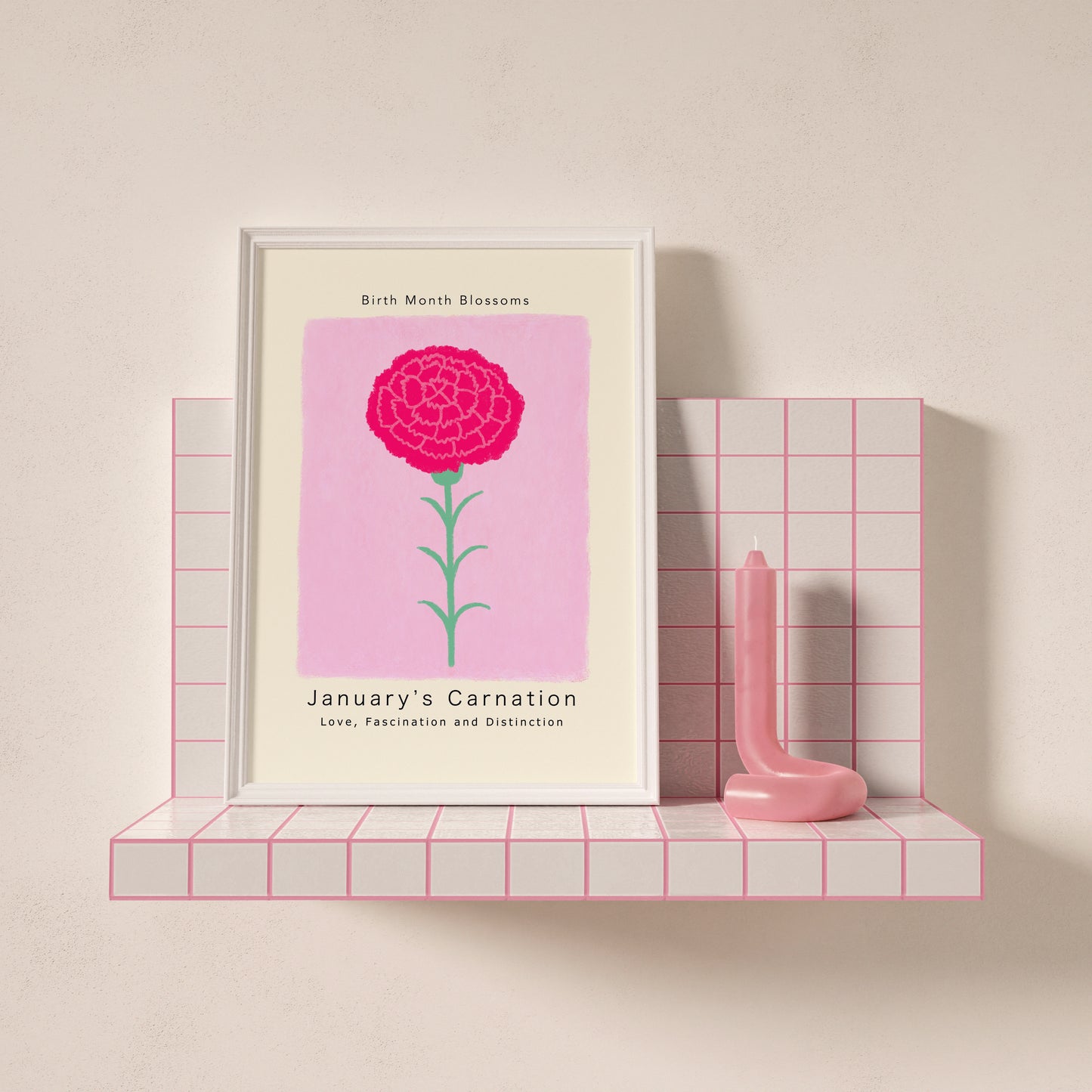 January's Carnation - Poster