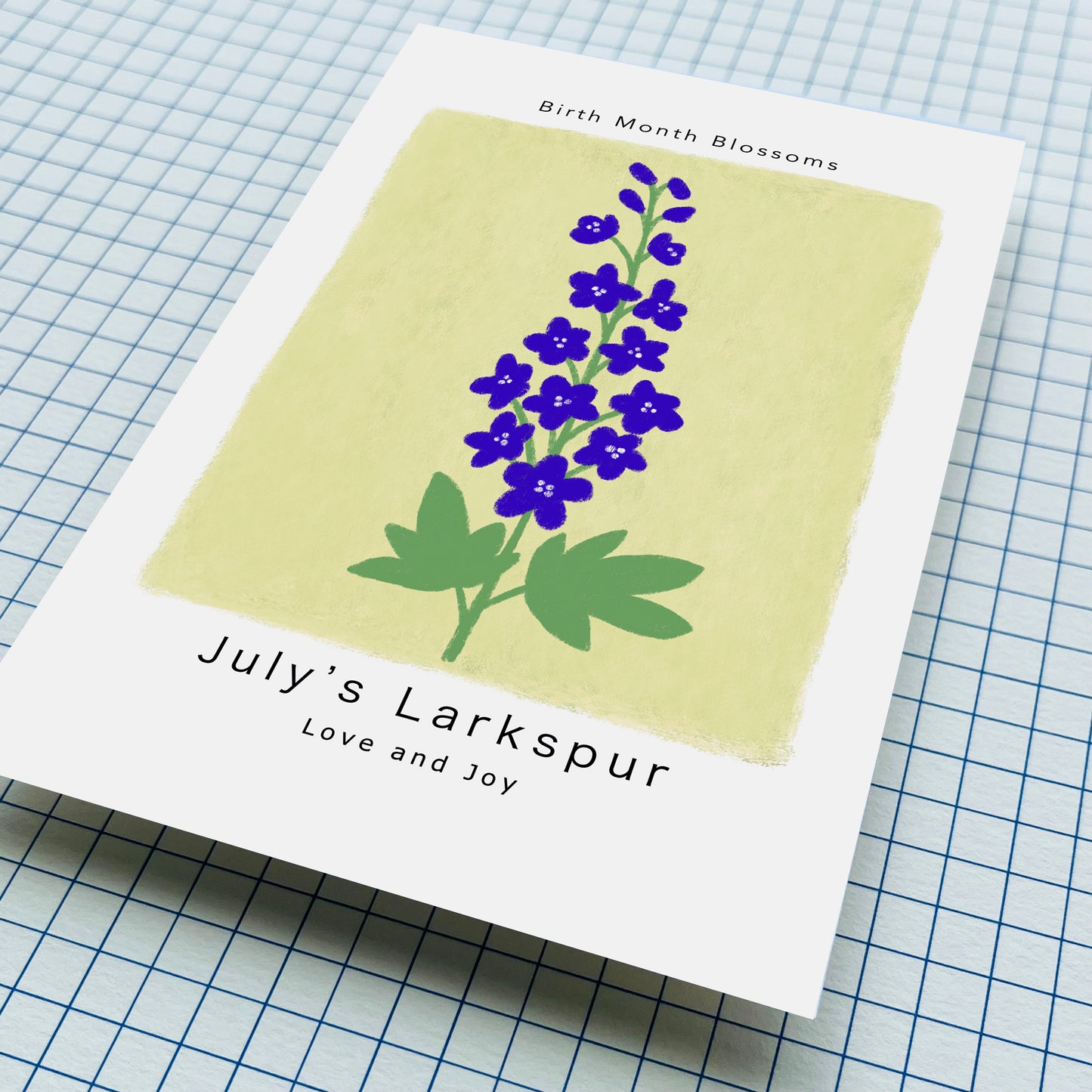 July's Larkspur - Postcard