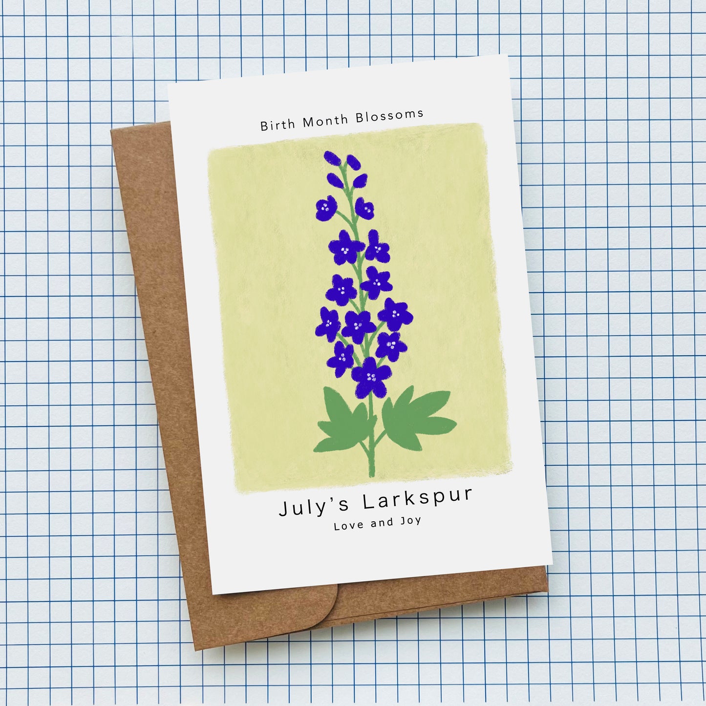 July's Larkspur - Postcard