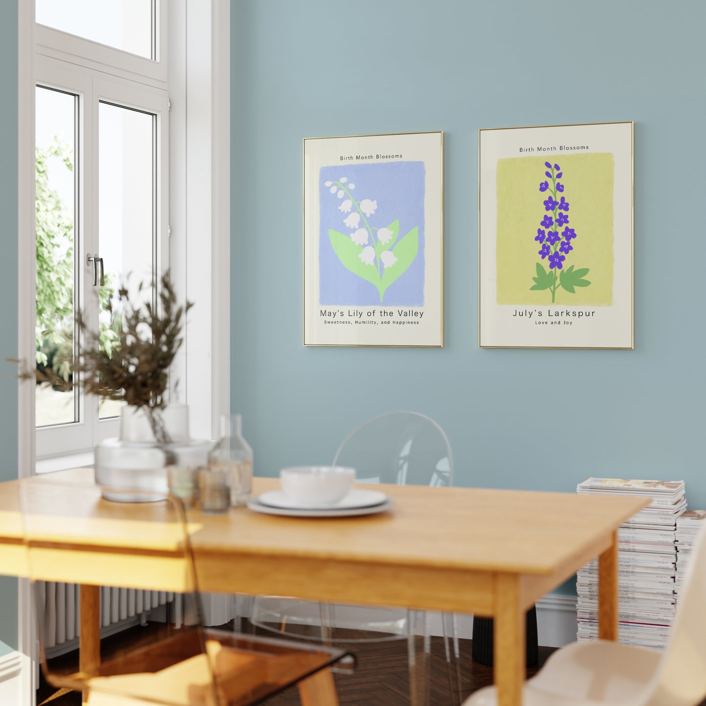 July's Larkspur - Poster