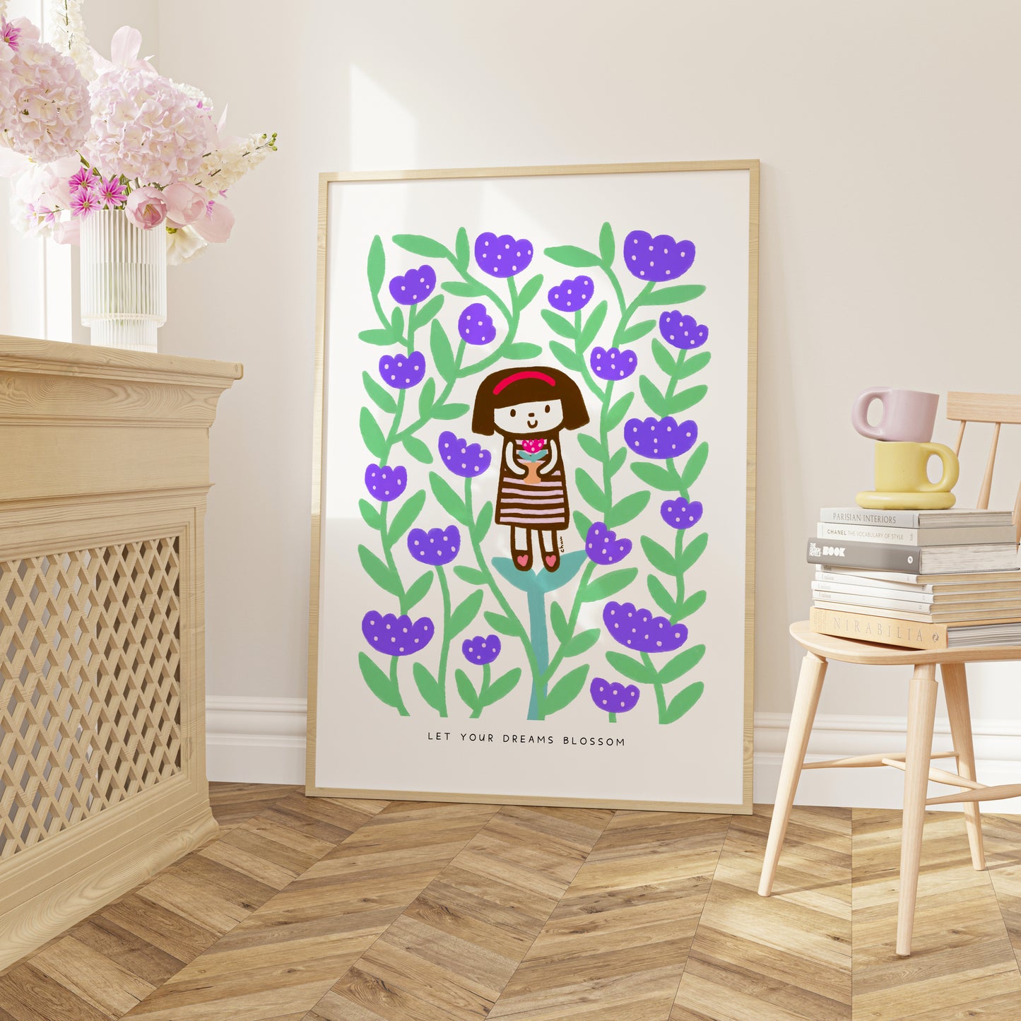 Let Your Dreams Blossom Poster | Inspirational and Cheerful Art