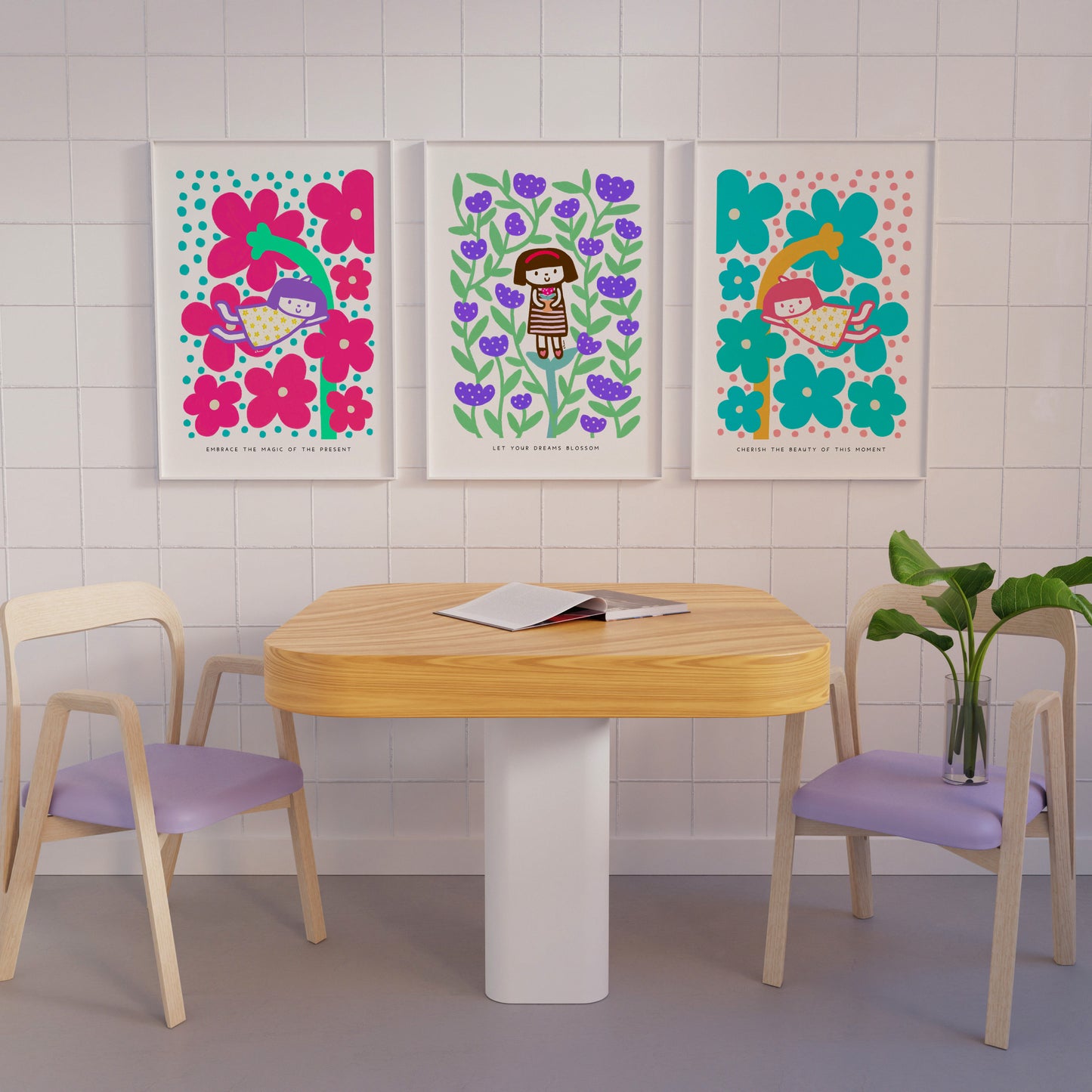 Let Your Dreams Blossom Poster | Inspirational and Cheerful Art
