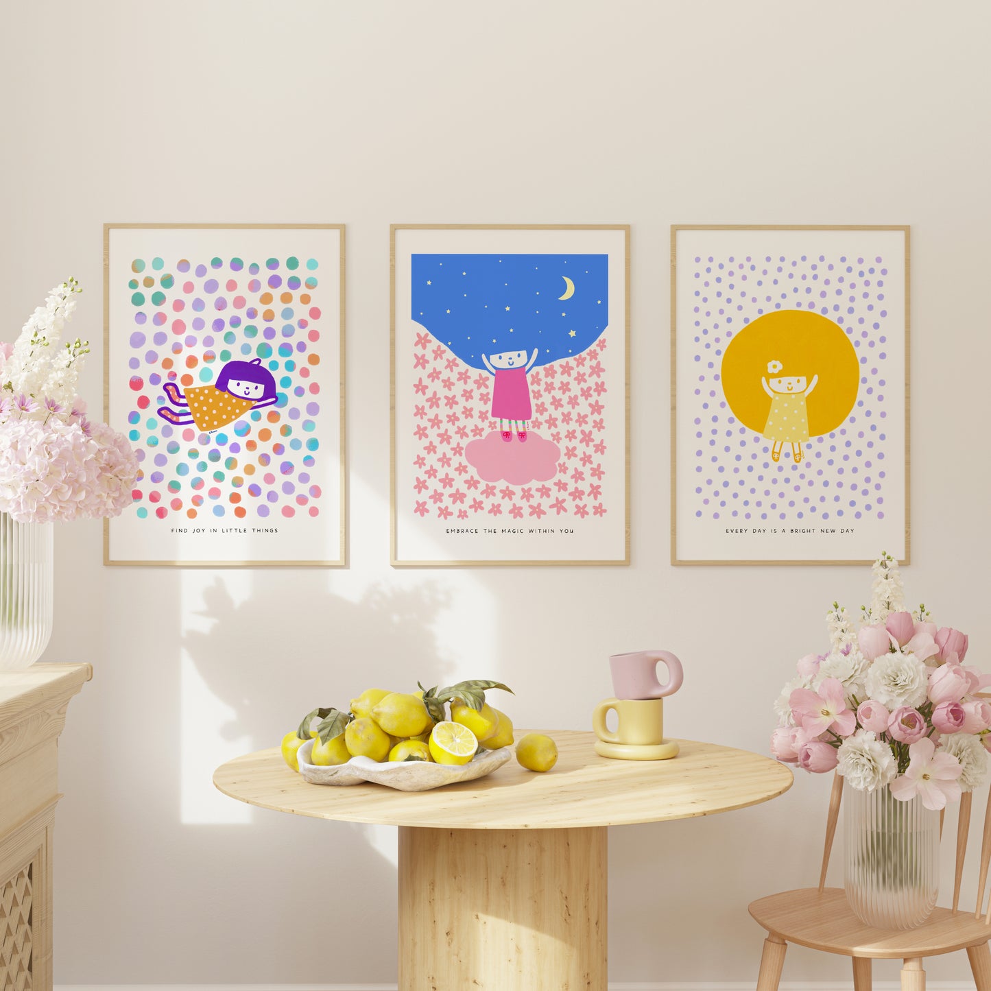 Find Joy in Little Things Poster | Inspirational and Cheerful Art
