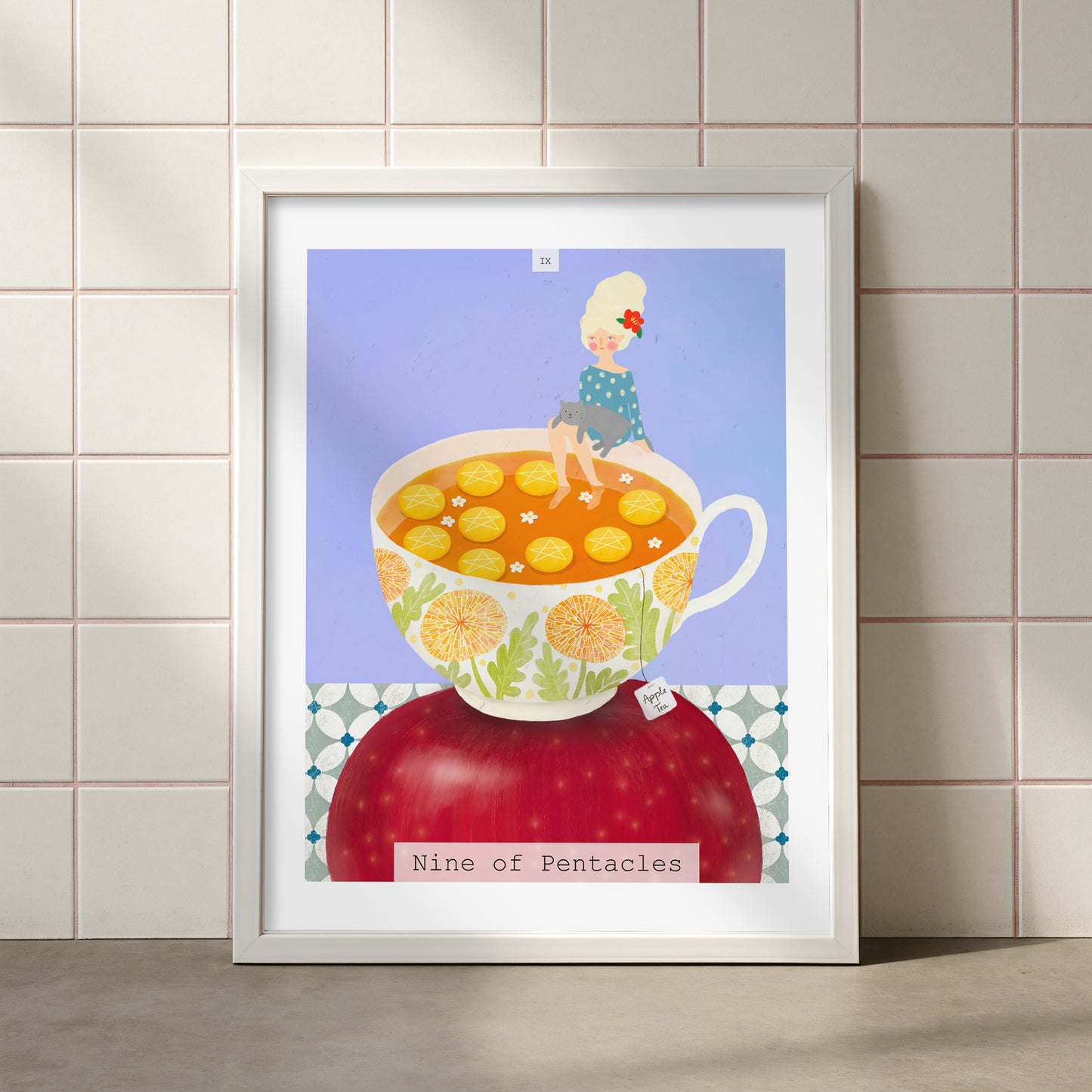 Nine of Pentacles 01_Titi-Tata Tarot Poster