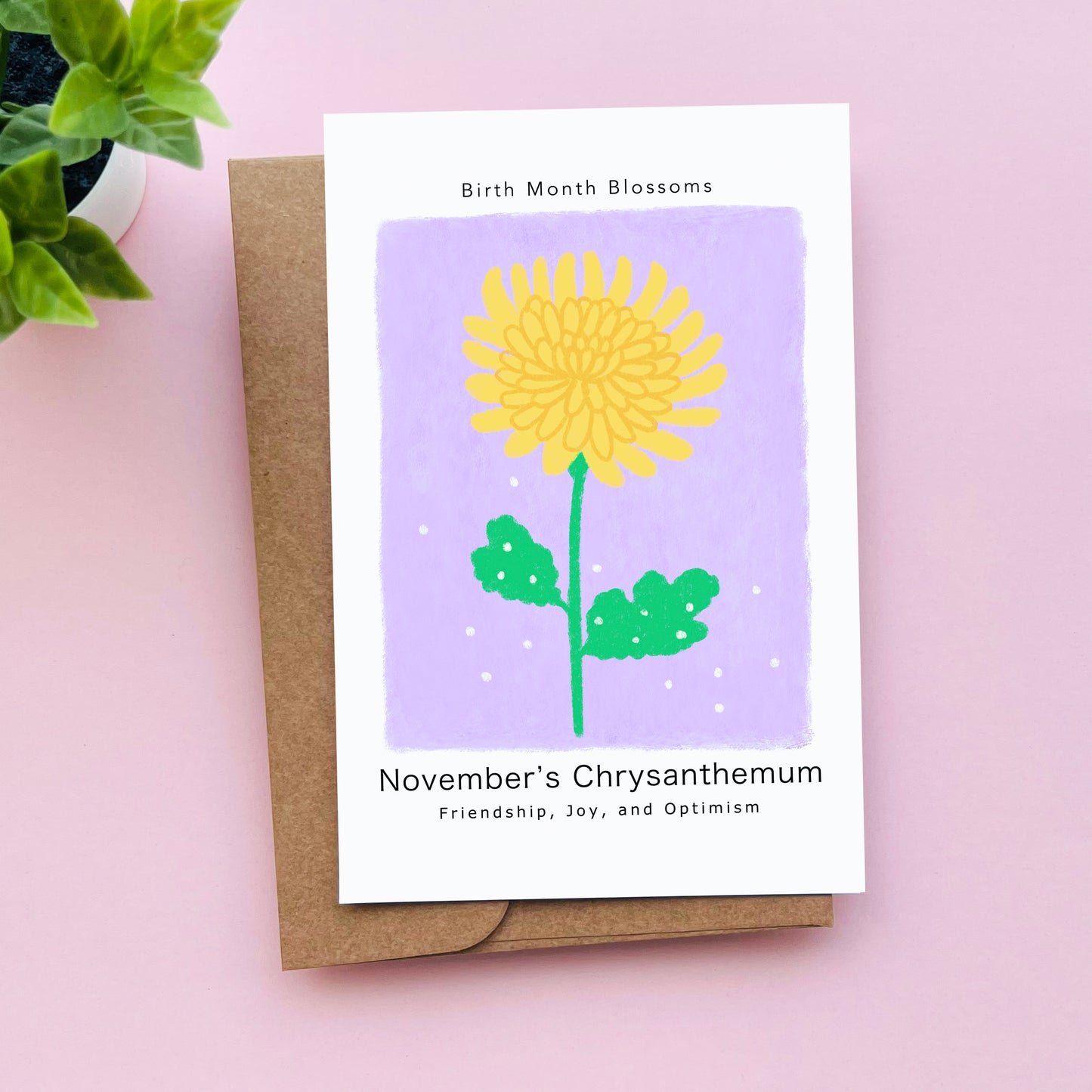 November's Chrysanthemum - Postcard