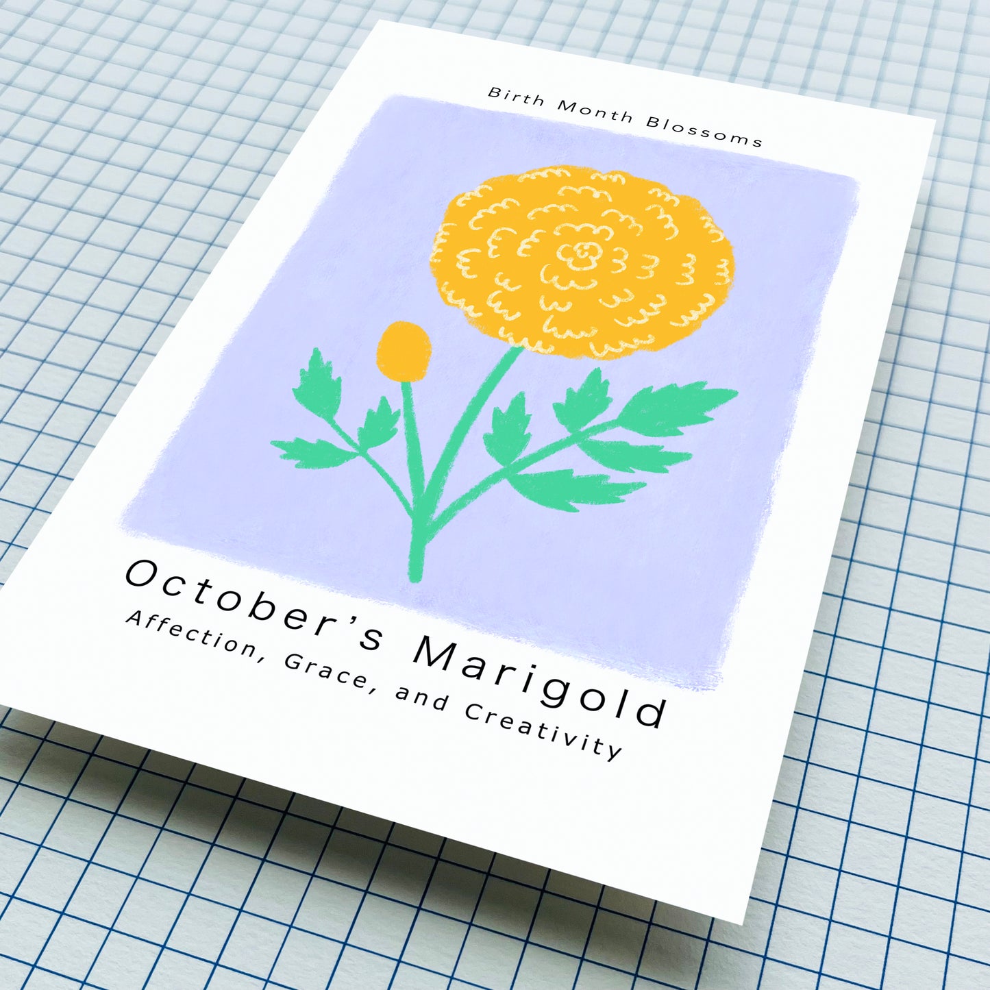 October's Marigold - Postcard