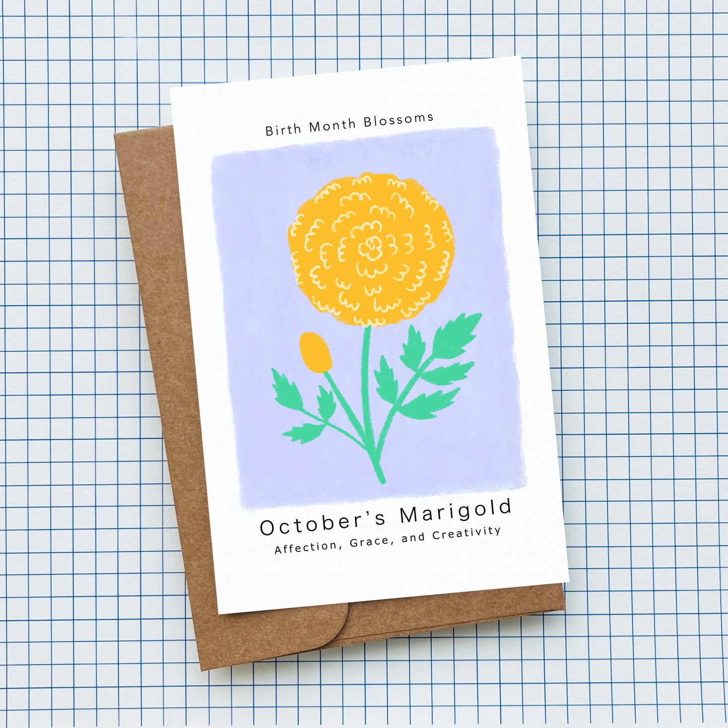 October's Marigold - Postcard