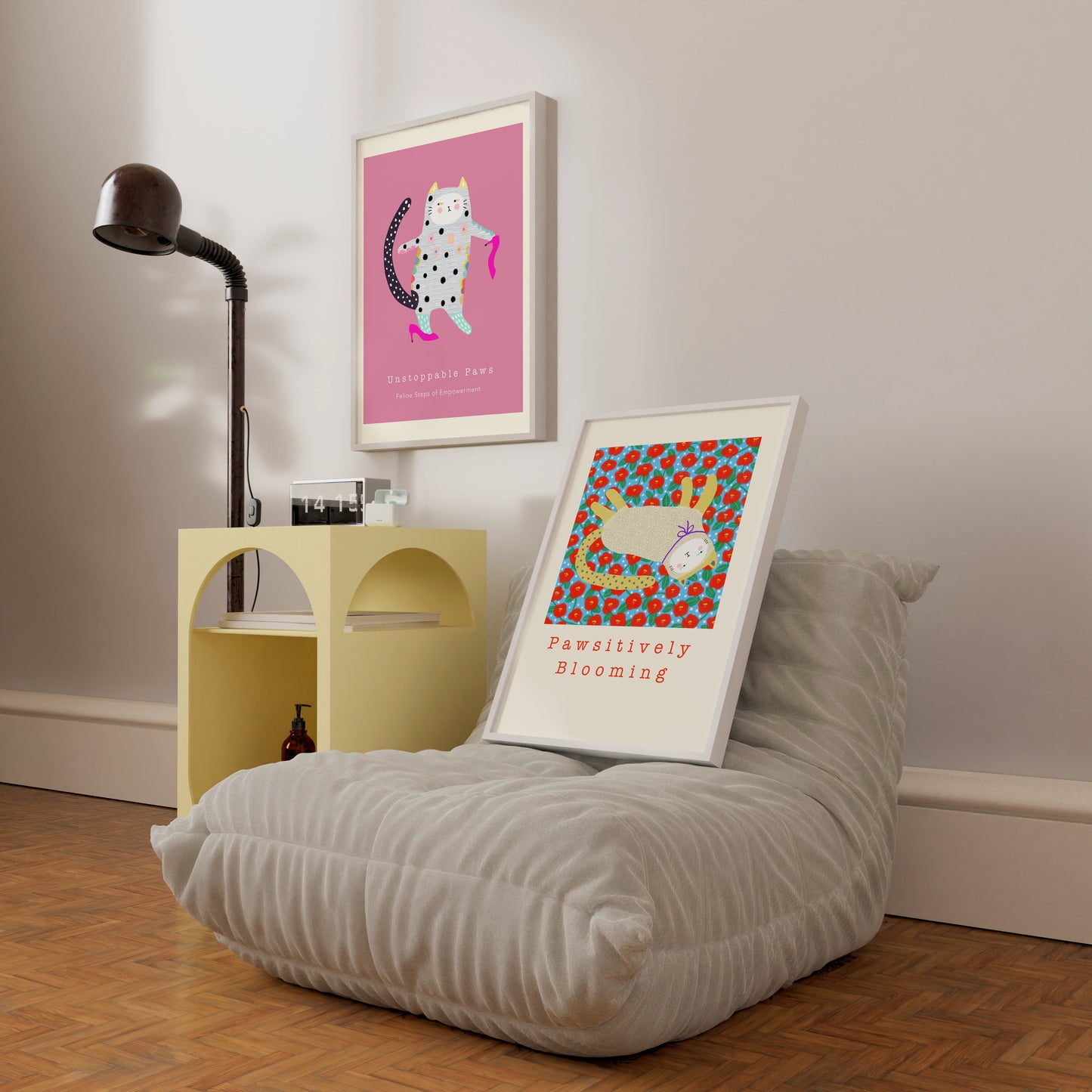 Pawsitively Blooming - Portrait Poster