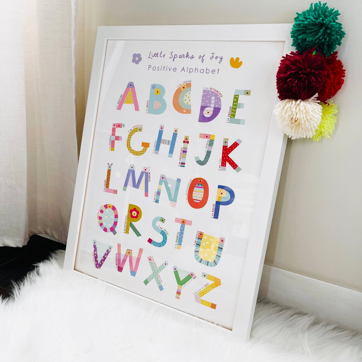 Little Sparks of Joy Collection - Positive Alphabet Poster