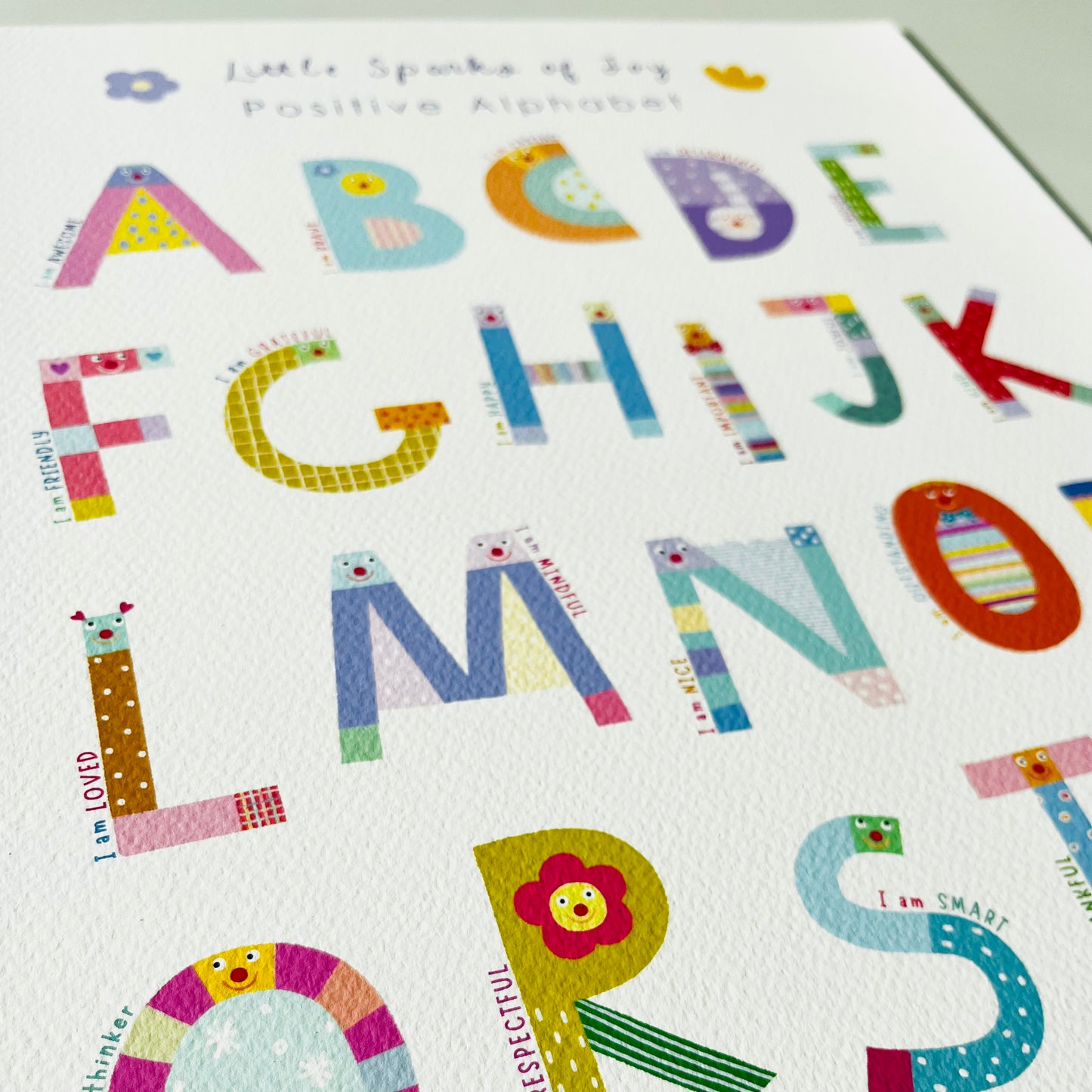 Little Sparks of Joy Collection - Positive Alphabet Poster