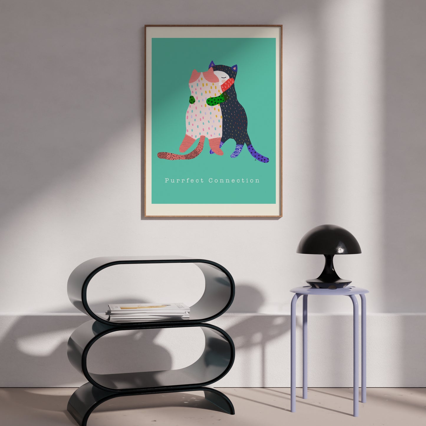 Purrfect Connection - Portrait Poster