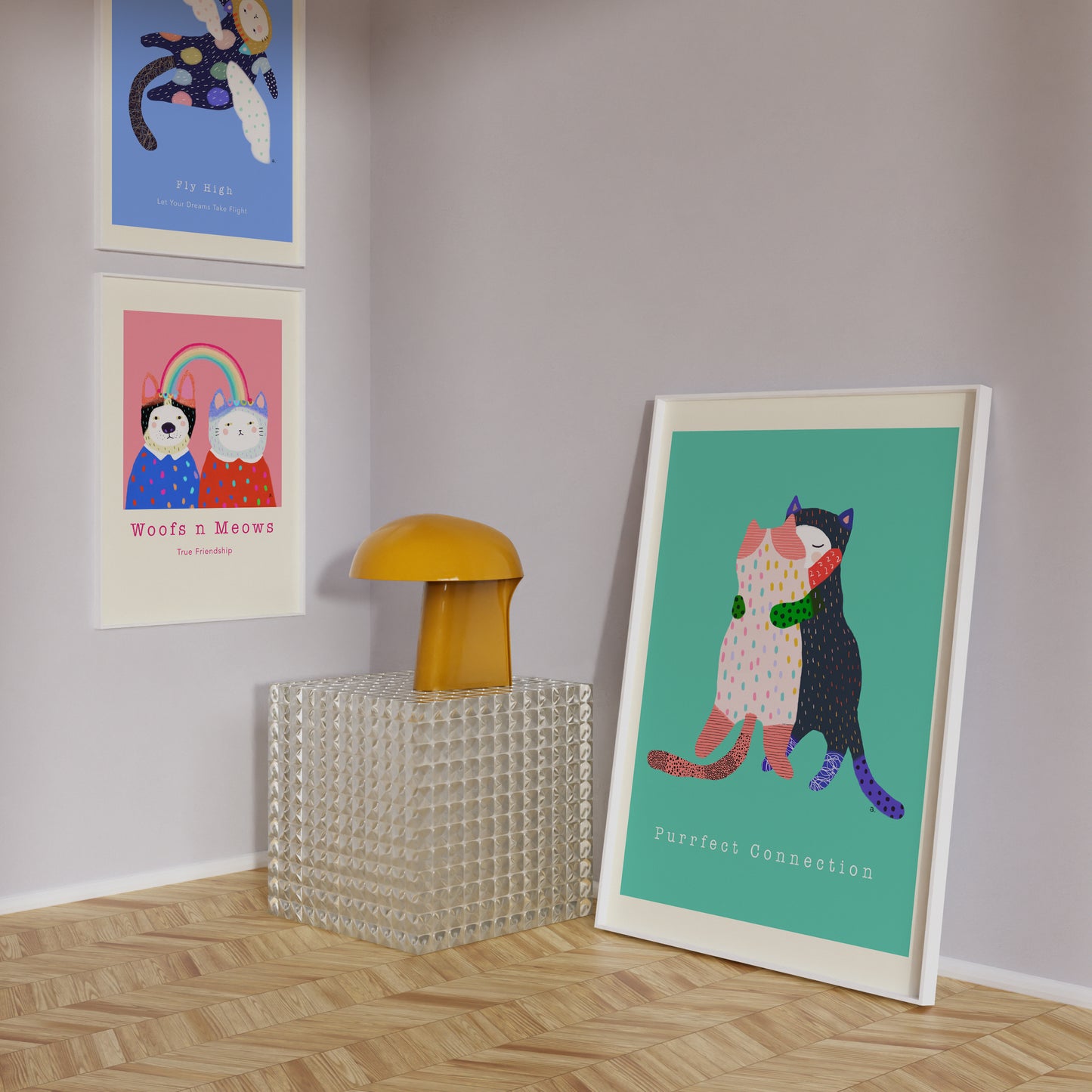 Purrfect Connection - Portrait Poster
