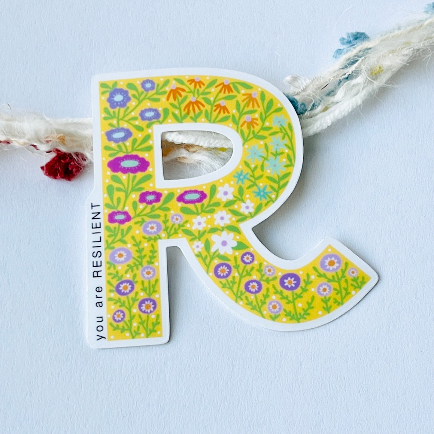 Letter R Sticker - you are RESILIENT